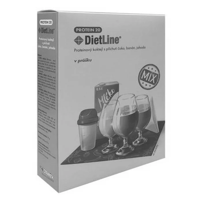 DietLine Protein 20 Koktejl Čoko 3 sáčky